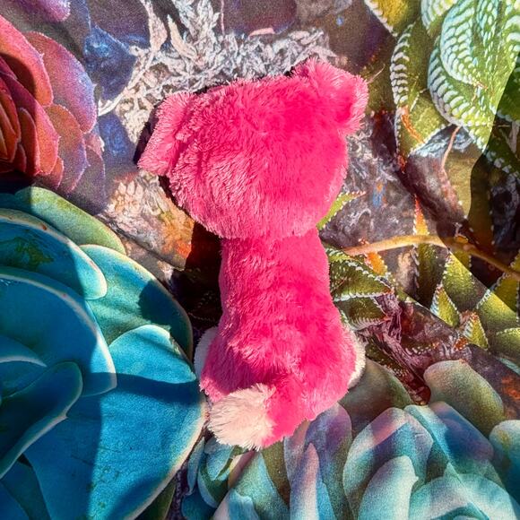 Ty Beanie Boos Cherry Pink Puppy Plush, Small, EUC - Picture 3 of 4